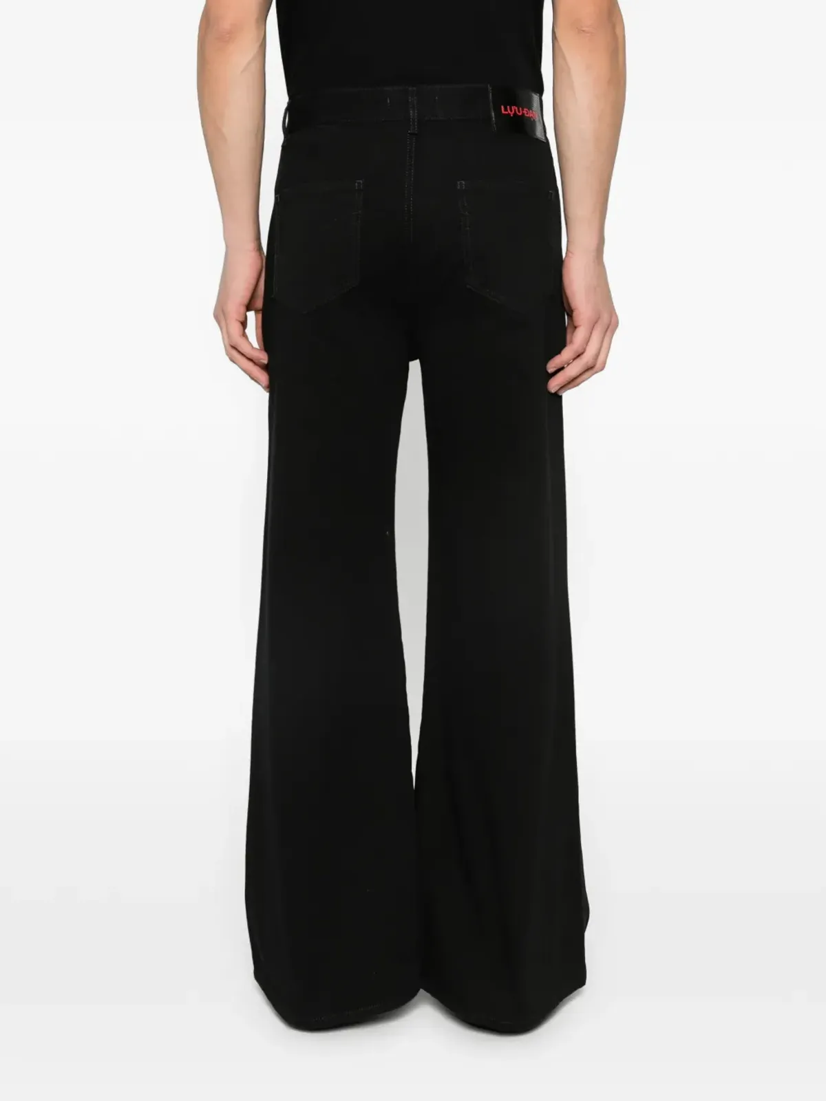 LỰU ĐẠN Phat wide-leg jeans - Black - 画像4