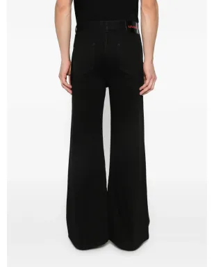 LỰU ĐẠN Phat wide-leg jeans - Black - サムネイル4