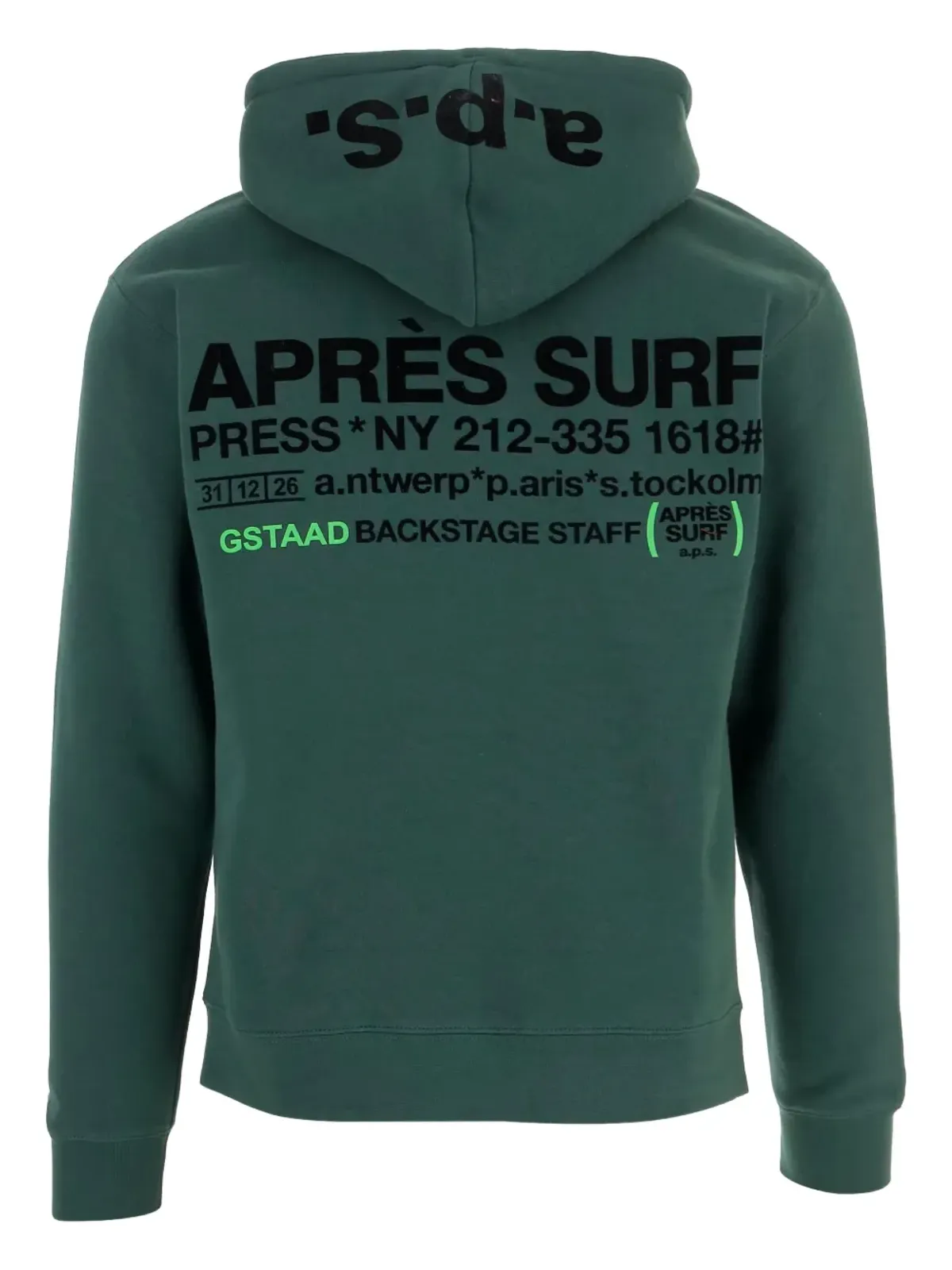 Après Surf ロゴプリントフーディ - グリーン - 画像2