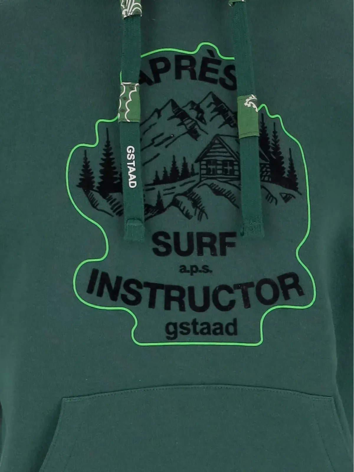 Après Surf ロゴプリントフーディ - グリーン - 画像3