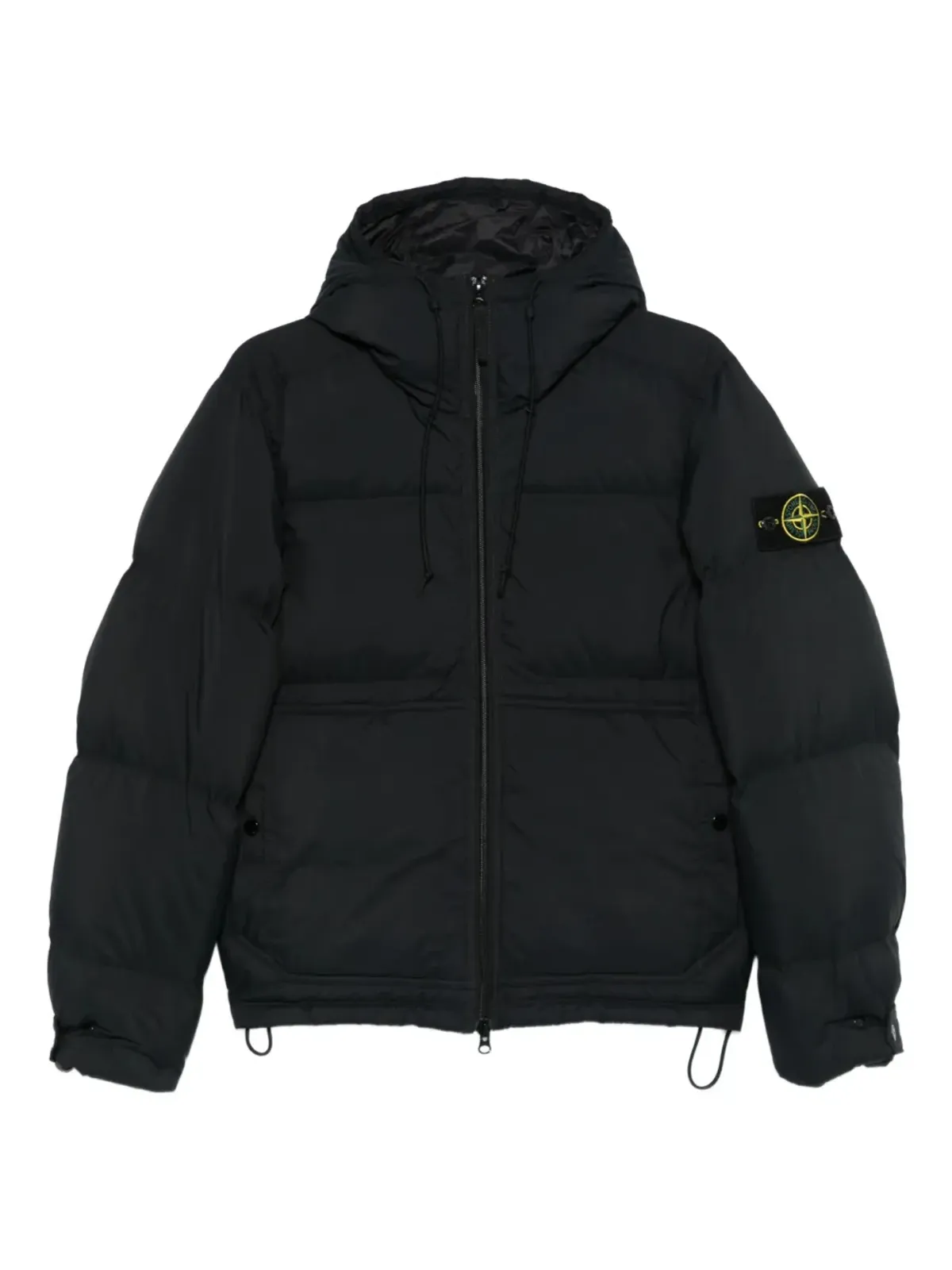 Stone Island フード付きキルテッドパファージャケット - 画像1