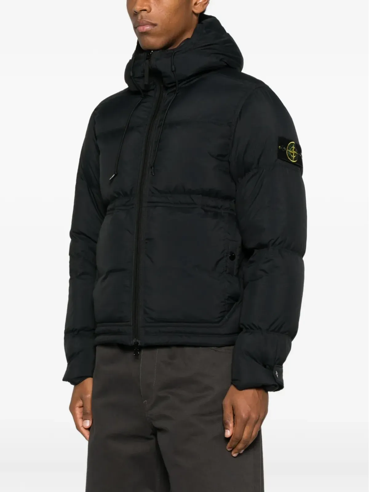 Stone Island フード付きキルテッドパファージャケット - 画像3