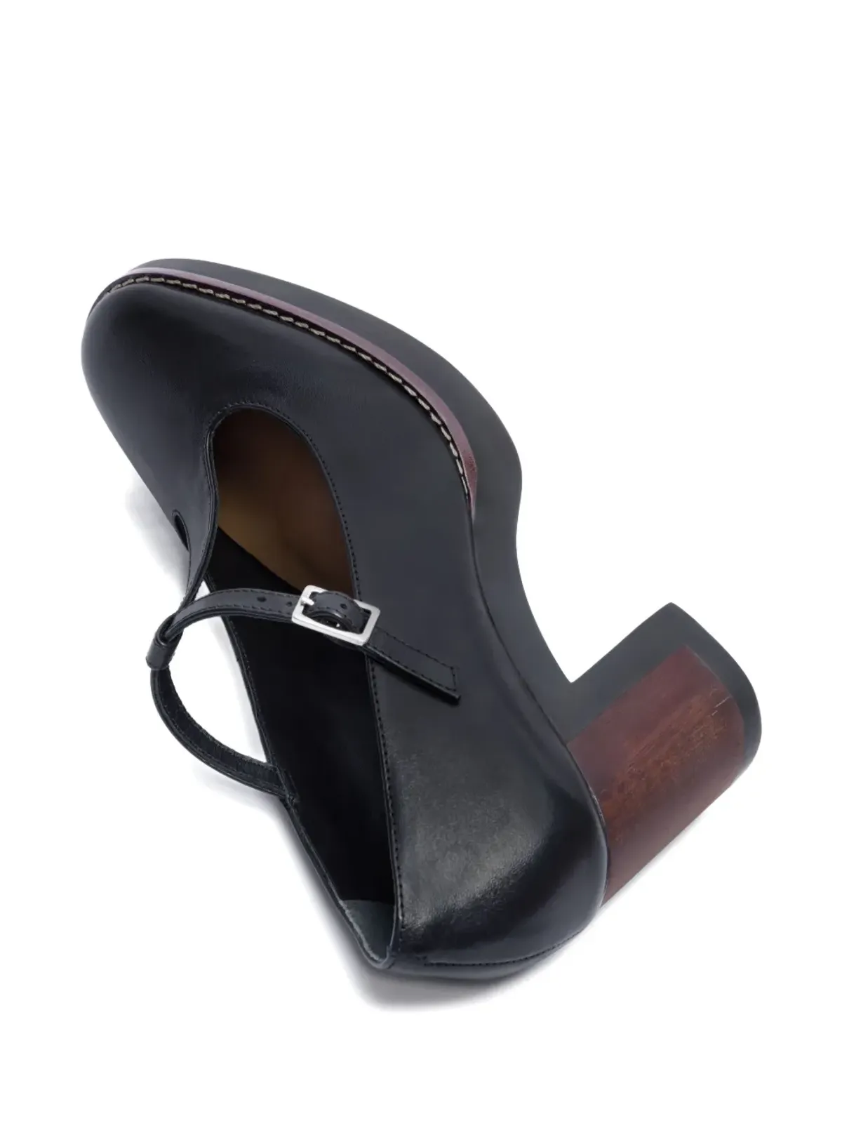 Bernardo 95mm T-strap ブロックヒール パンプス - 画像4