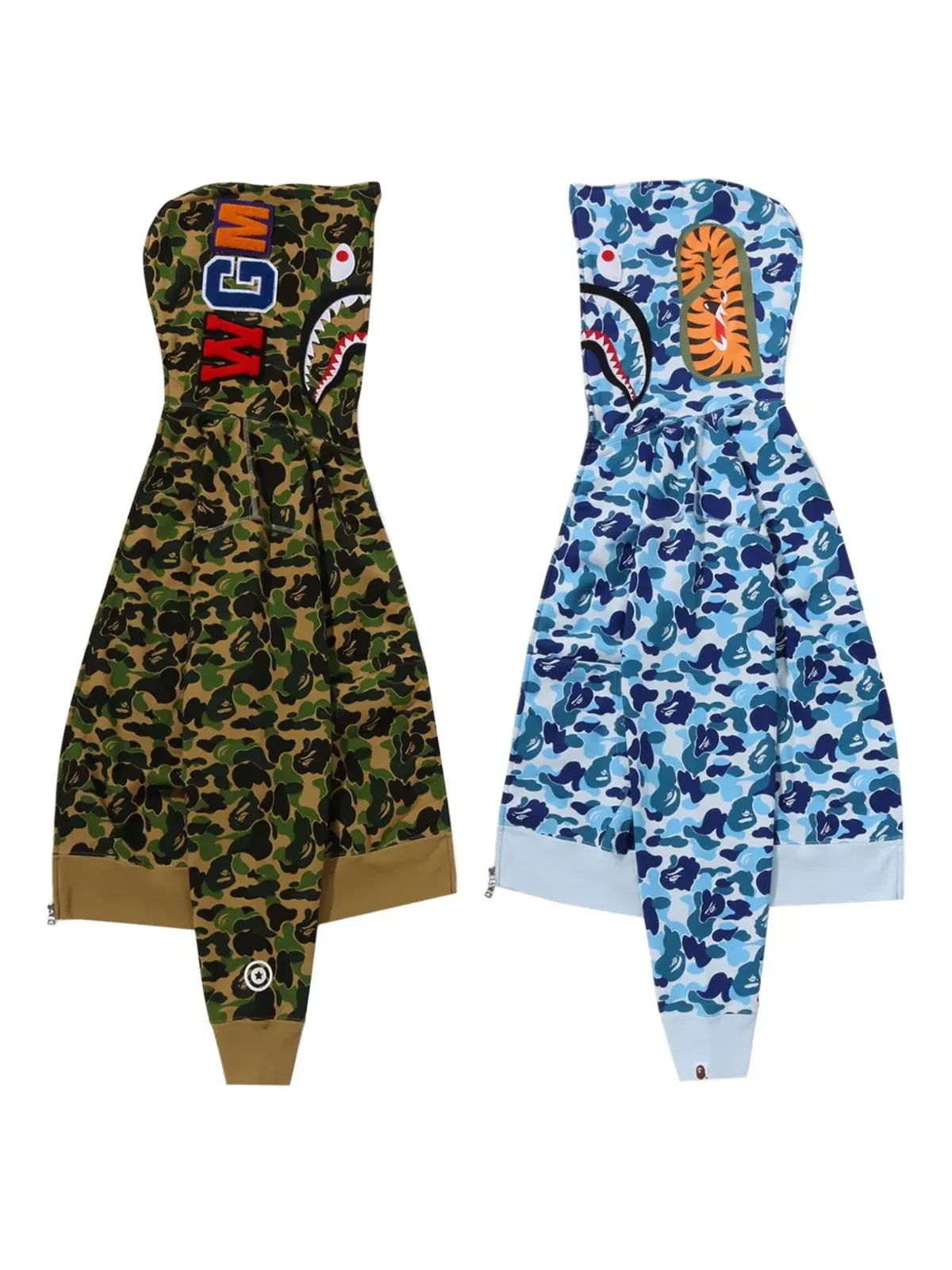 A BATHING APE® Abc カモ セパレート シャーク フルジップ フーディ - 画像5