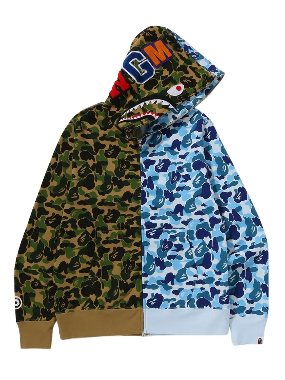 A BATHING APE® Abc カモ セパレート シャーク フルジップ フーディ - 画像3