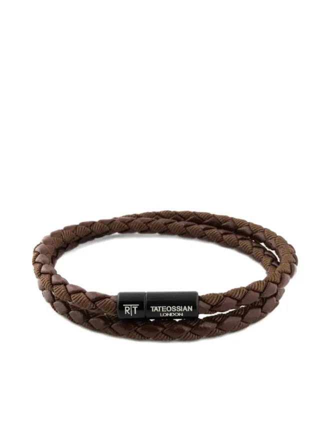 Tateossian Tateossian Chelsea braided-leather ブレスレットの商品画像