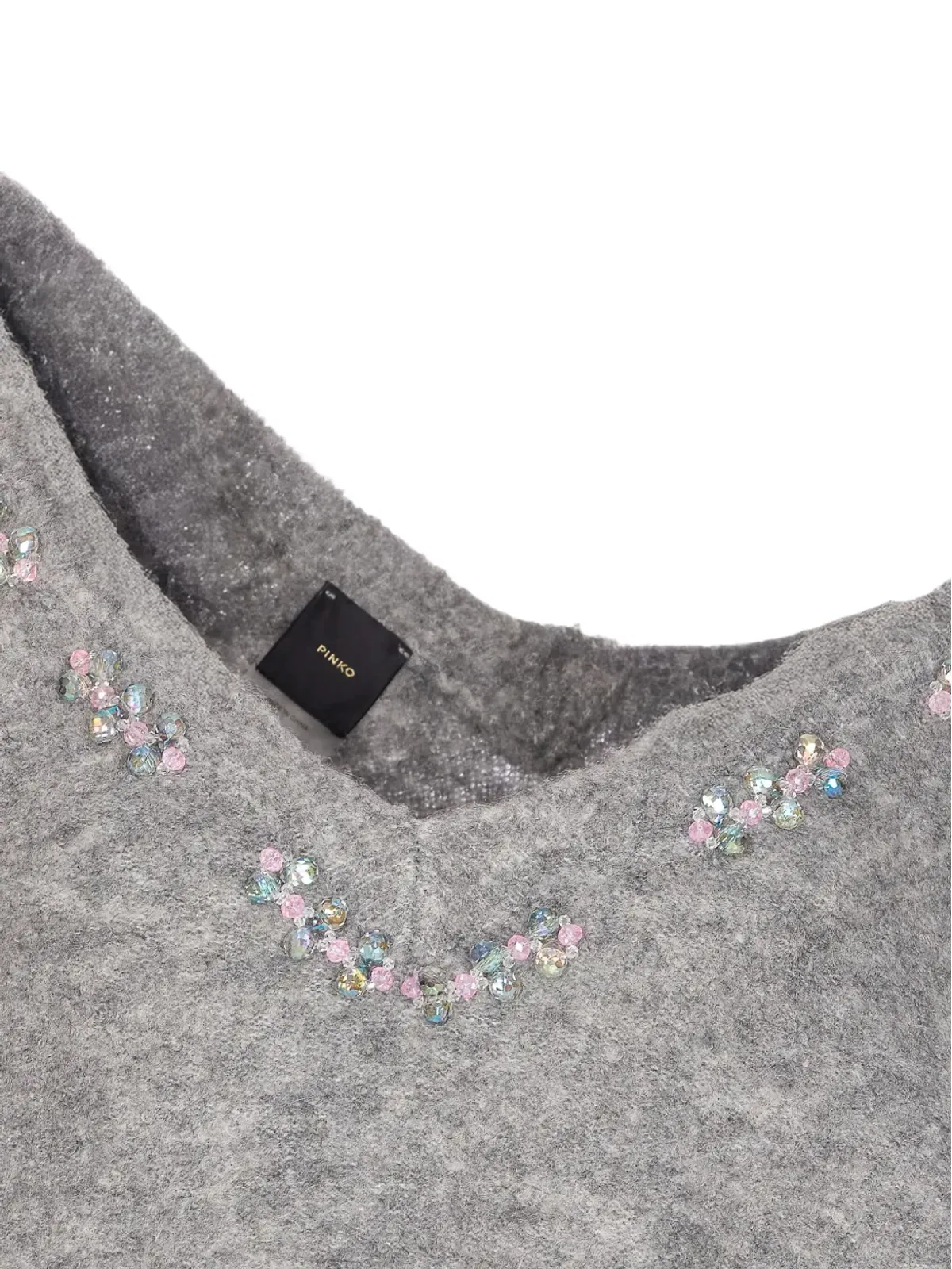 PINKO ダンシング クイーン ビジュー付き Vネック セーター - 画像3