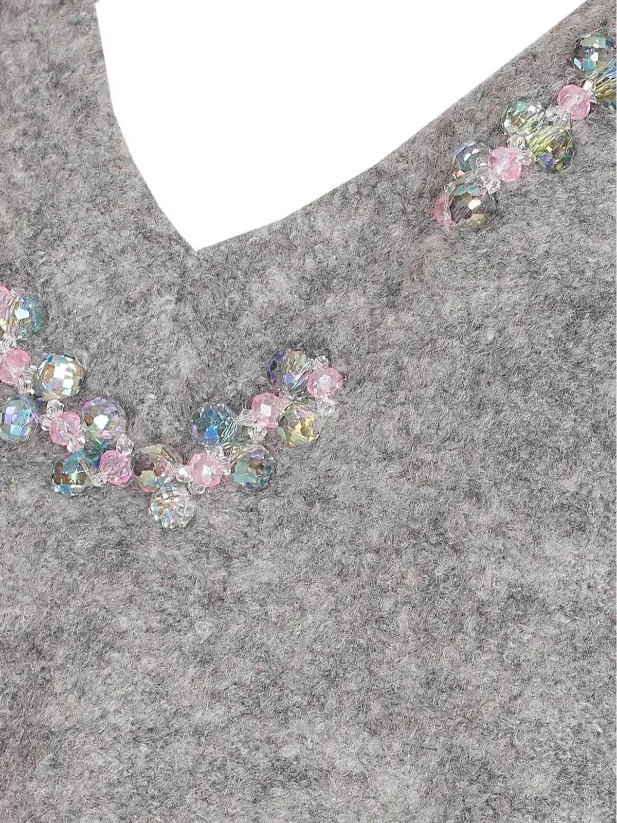 PINKO ダンシング クイーン ビジュー付き Vネック セーター - 画像4