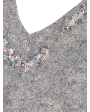 PINKO ダンシング クイーン ビジュー付き Vネック セーター - サムネイル4