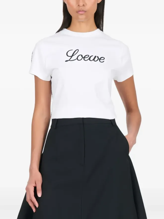 LOEWE LOEWE ロゴ刺繍Tシャツの商品画像