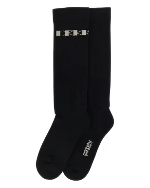 Rick Owens DRKSHDW ロゴジャカードソックス - ブラック - サムネイル1