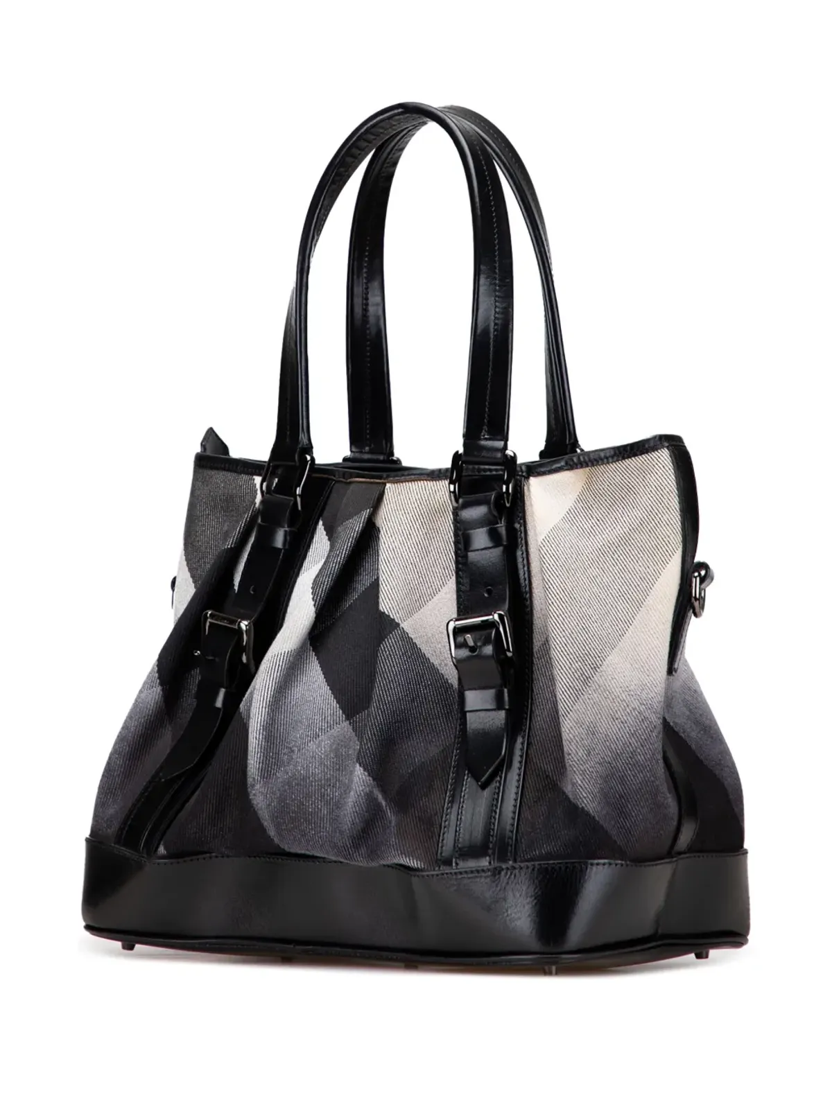 Burberry Pre-Owned メガチェックキャンバス ローリーサッチェル - 画像3