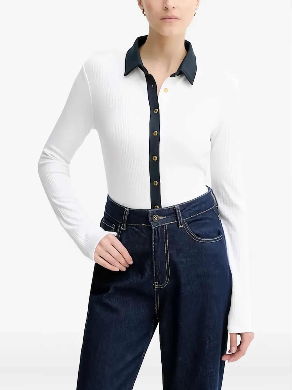 rag & bone コントラストトリムシャツ - 画像1