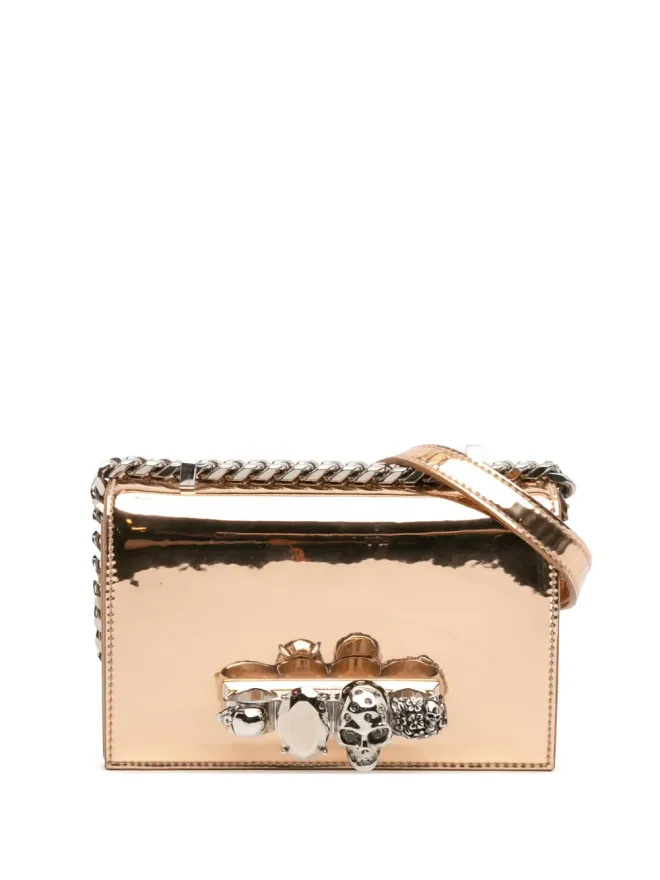 Alexander McQueen Pre-Owned Alexander McQueen Pre-Owned ミニ メタリック カーフスキン ジュエルド クロスボディバッグの商品画像
