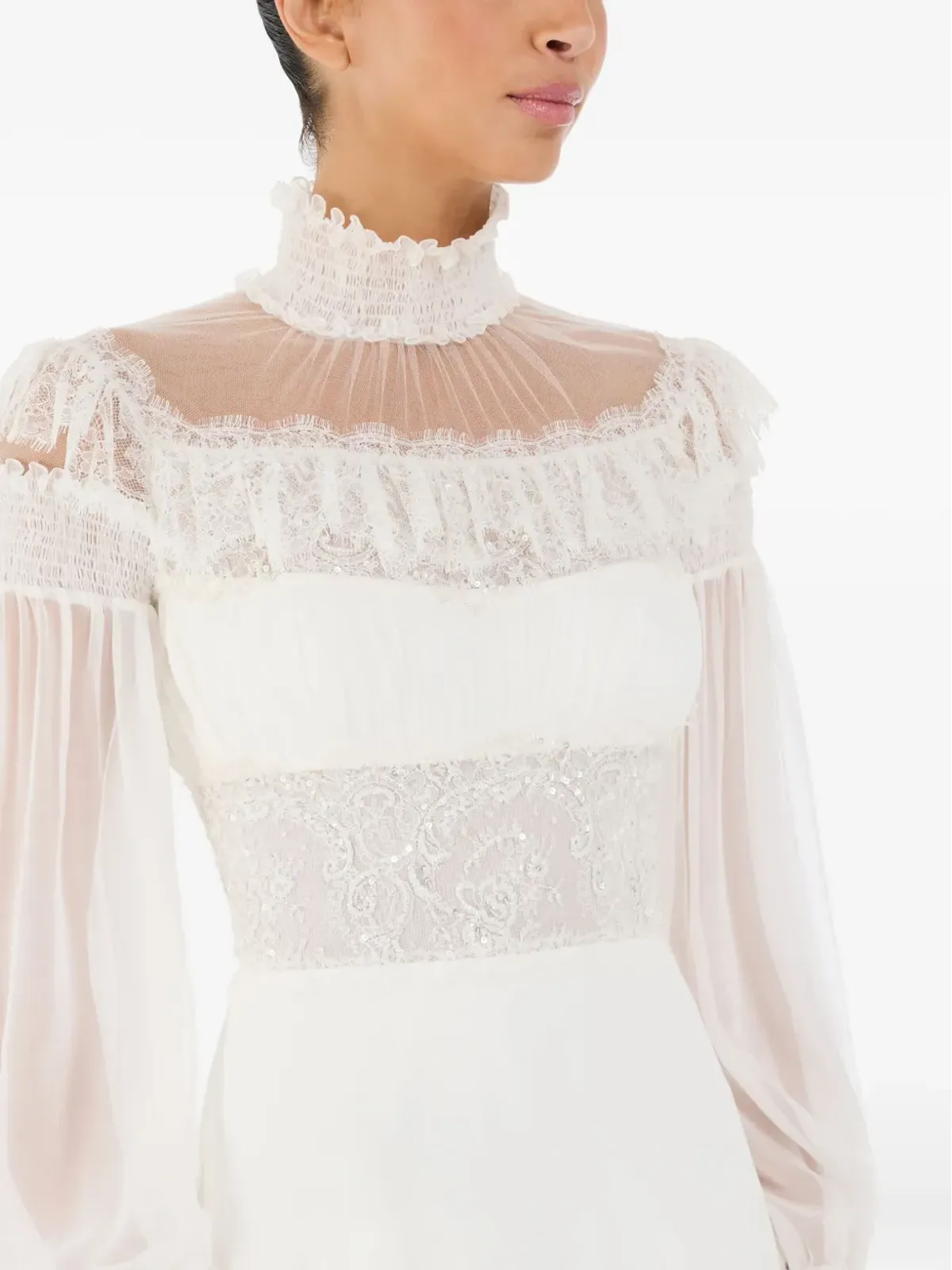 Jenny Packham アーデン フリル付きマキシドレス - 画像4