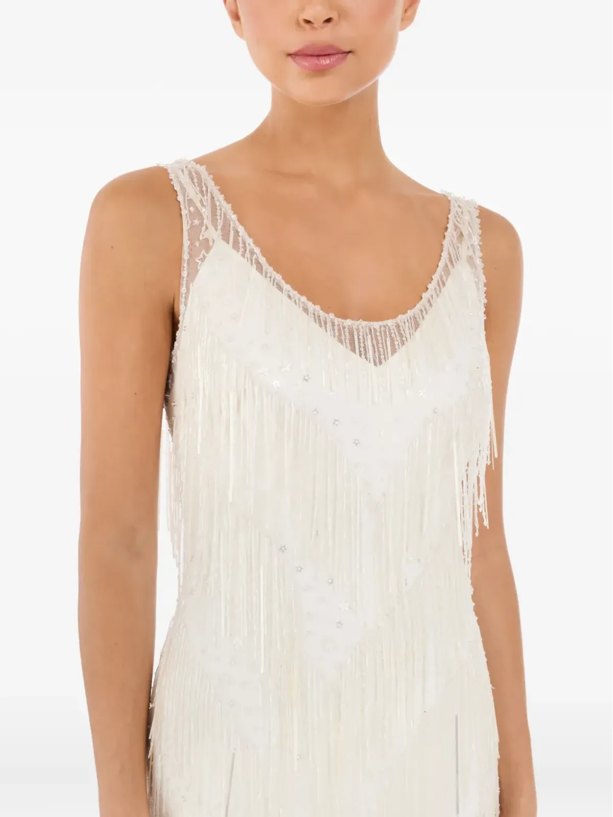 Jenny Packham シンフォニー フリンジ付きマキシドレス - 画像5