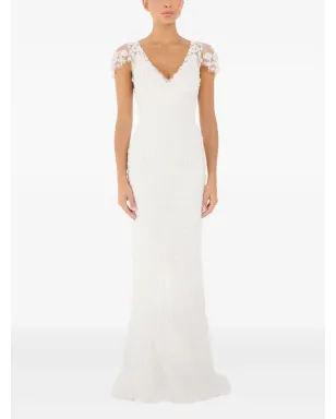 Jenny Packham スイート・ジュリエット花柄レースマキシドレス - サムネイル2