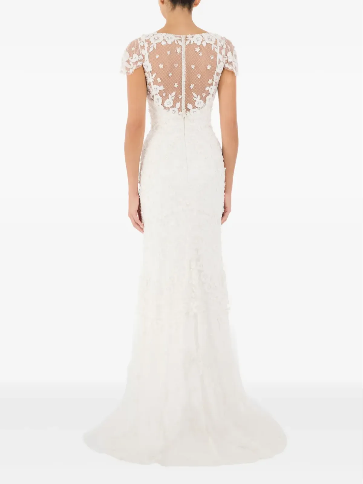 Jenny Packham スイート・ジュリエット花柄レースマキシドレス - 画像3