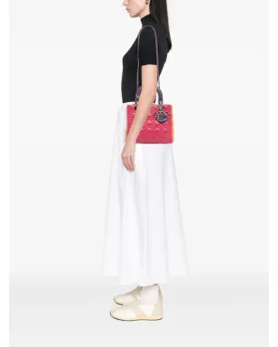 Christian Dior Pre-Owned 2011 Medium Tricolor Lambskin Cannage Lady Dior satchel - Multicolour - サムネイル2
