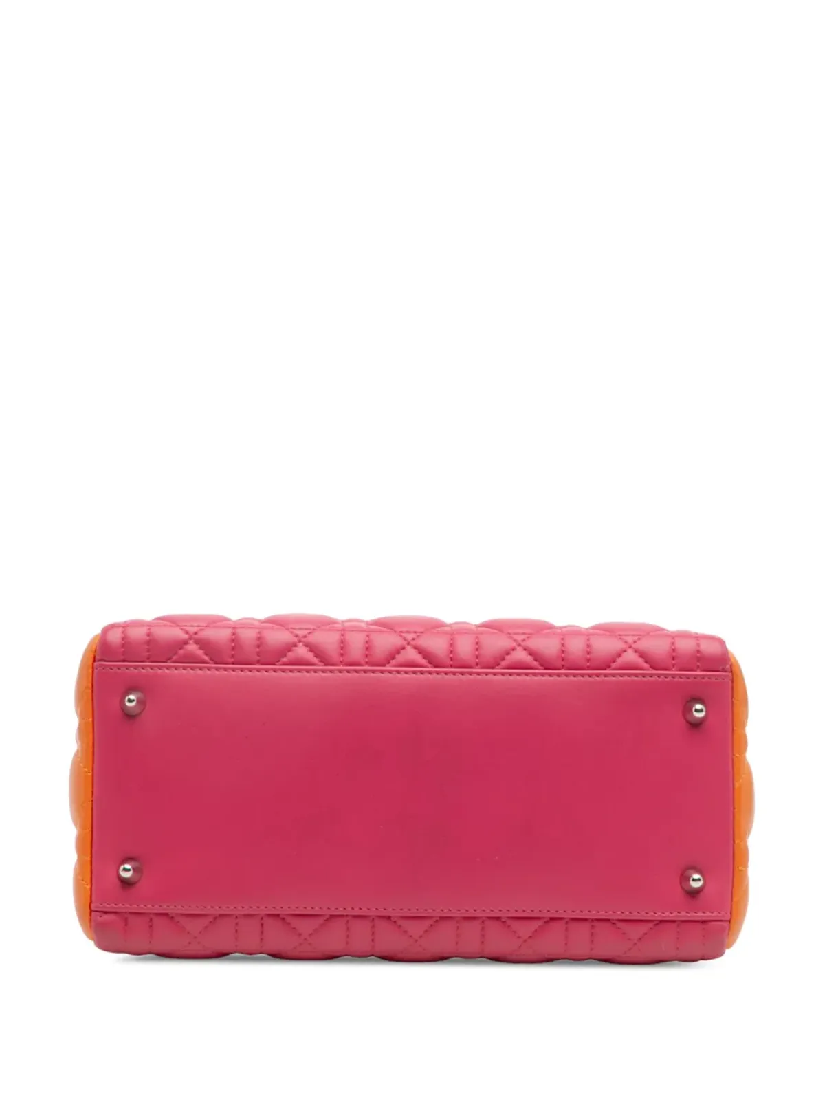 Christian Dior Pre-Owned 2011 Medium Tricolor Lambskin Cannage Lady Dior satchel - Multicolour - 画像4