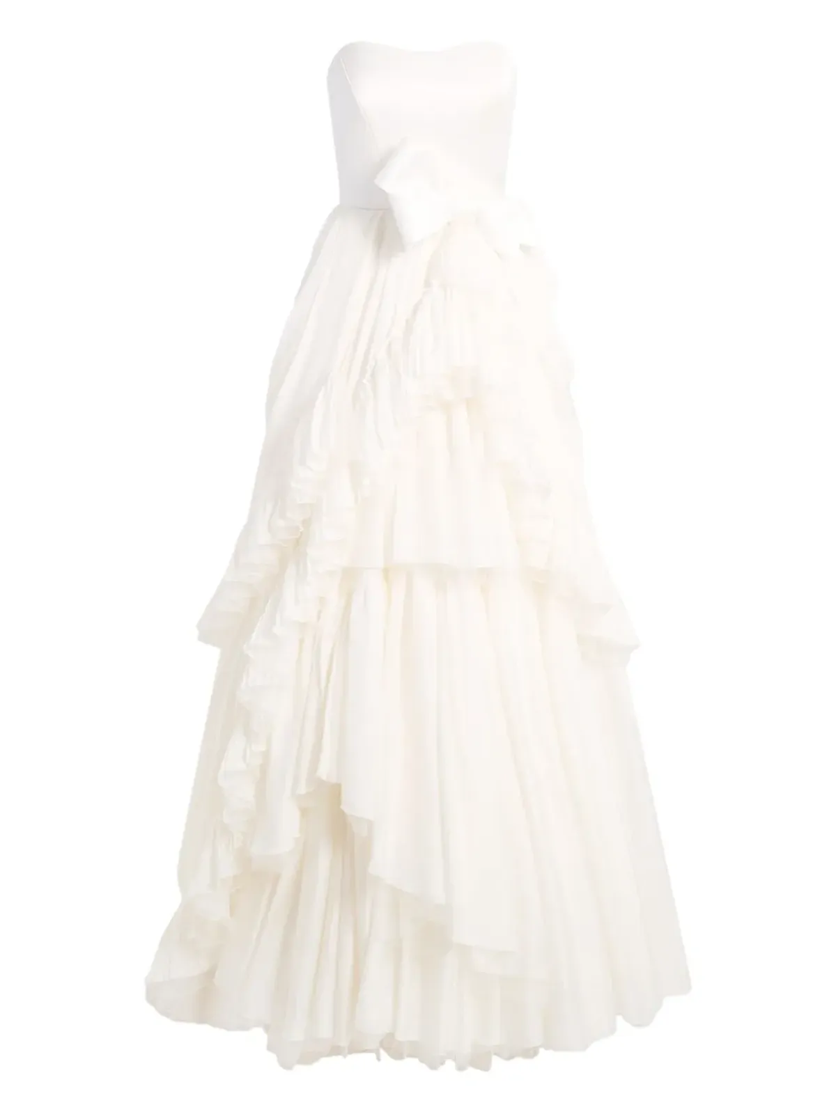Jenny Packham アントニア ラッフルボウ ドレス - 画像1