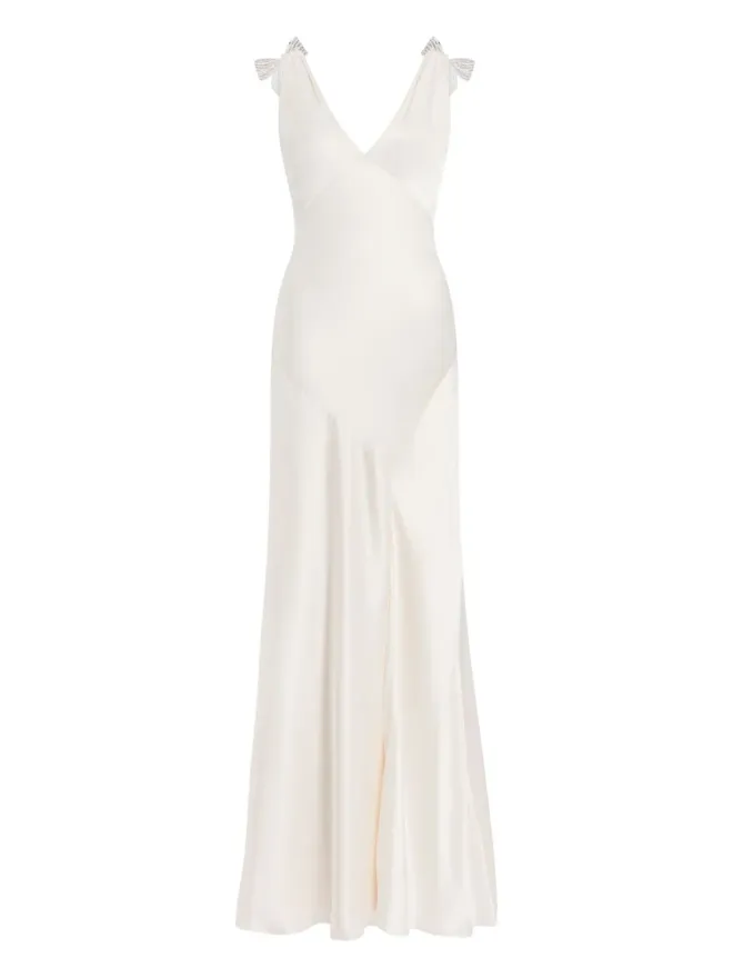 Jenny Packham  Jenny Packham Collette ビーズ装飾リボンディテール マキシドレスの商品画像