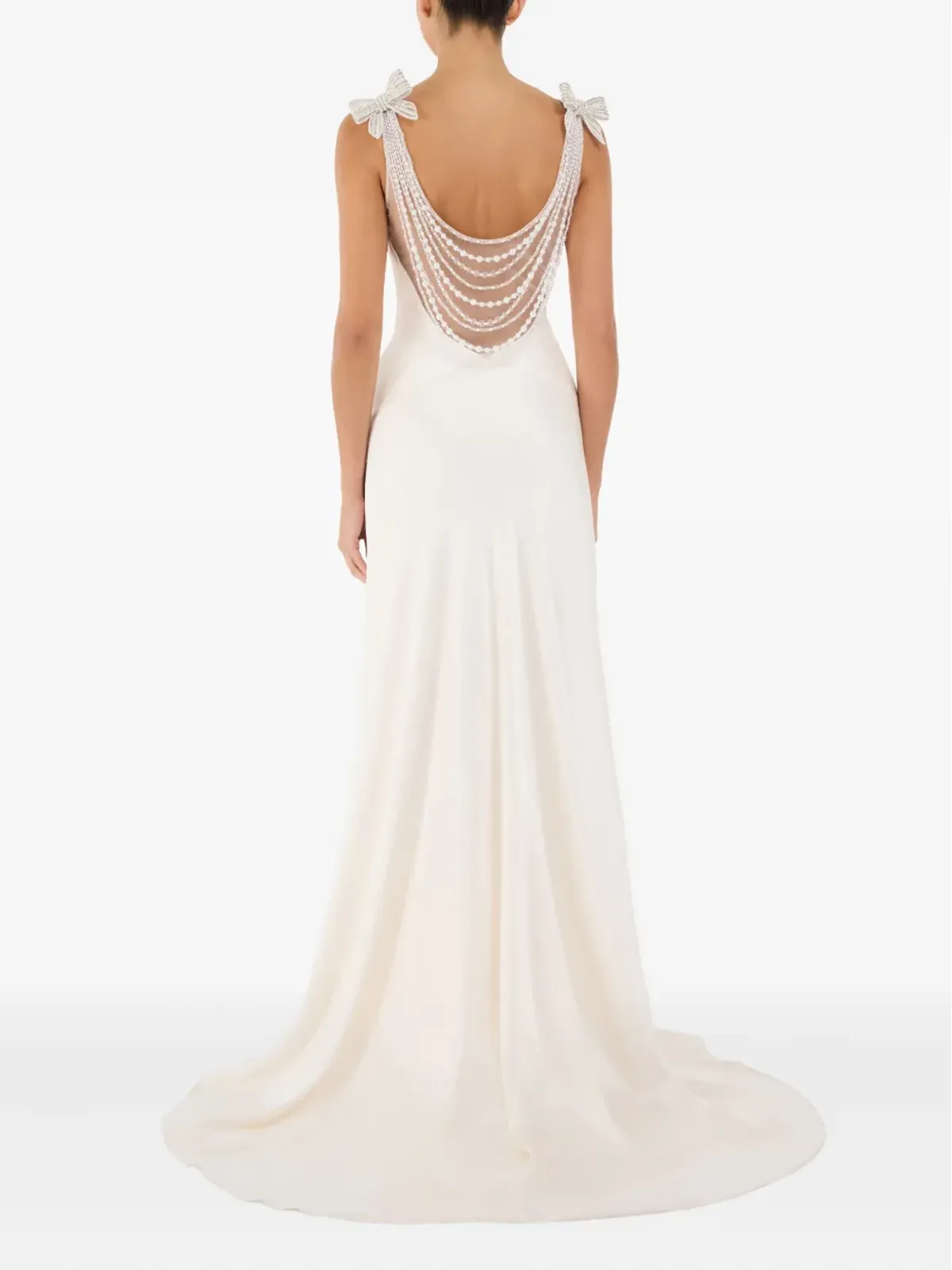  Jenny Packham Collette ビーズ装飾リボンディテール マキシドレス - 画像3