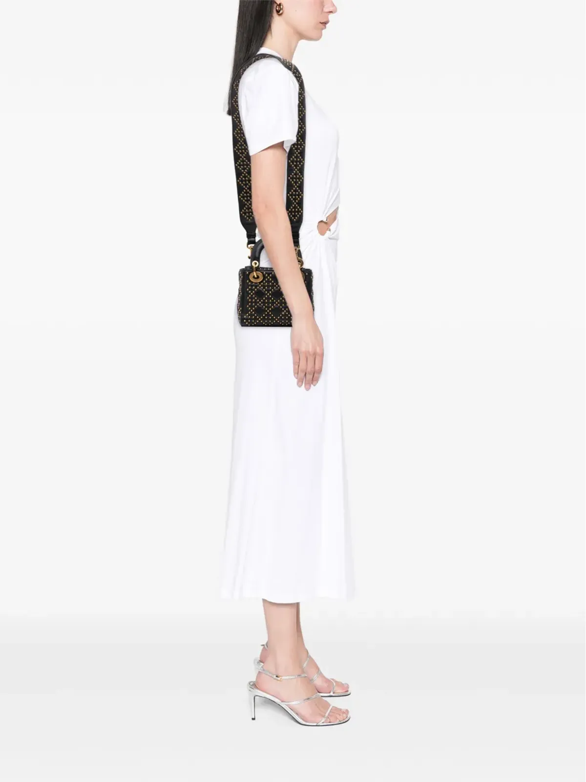 Christian Dior レディ Dior サッチェル ラムスキン カンネージュ スタッズ付き - 画像2