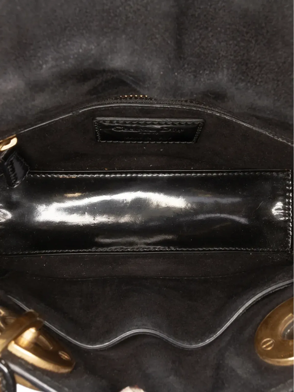 Christian Dior Pre-Owned 2017年 ミニ パテント キャナージュ スタッズ レディ Dior サッチェル - 画像5
