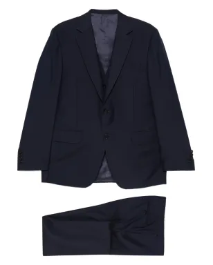 Canali ノッチド・ラペル・スーツ（3点セット） - ブルー - サムネイル1