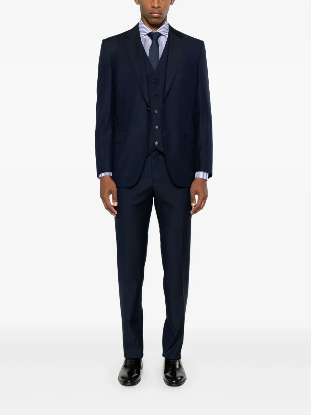 Canali ノッチド・ラペル・スーツ（3点セット） - ブルー - 画像2
