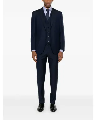 Canali ノッチド・ラペル・スーツ（3点セット） - ブルー - サムネイル2