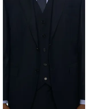 Canali ノッチド・ラペル・スーツ（3点セット） - ブルー - サムネイル4