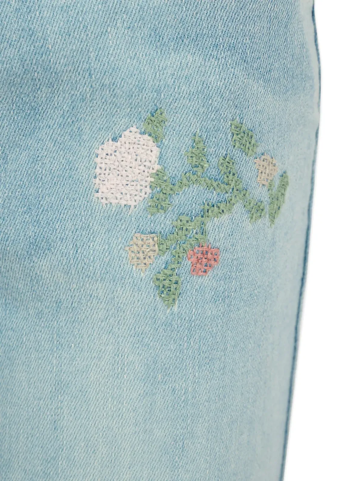 ABERCROMBIE FITCH KIDS 花柄刺繍ジーンズ - ブルー - 画像3