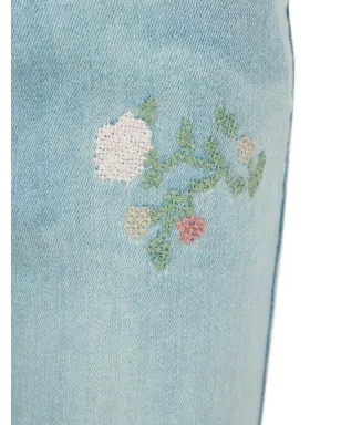 ABERCROMBIE FITCH KIDS 花柄刺繍ジーンズ - ブルー - サムネイル3