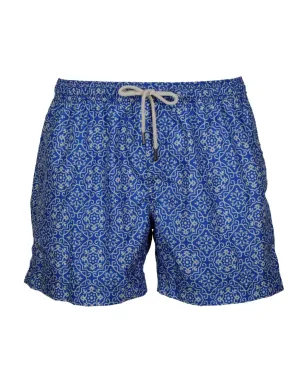 PENINSULA SWIMWEAR 柄入りドローストリングスイムショーツ - サムネイル1
