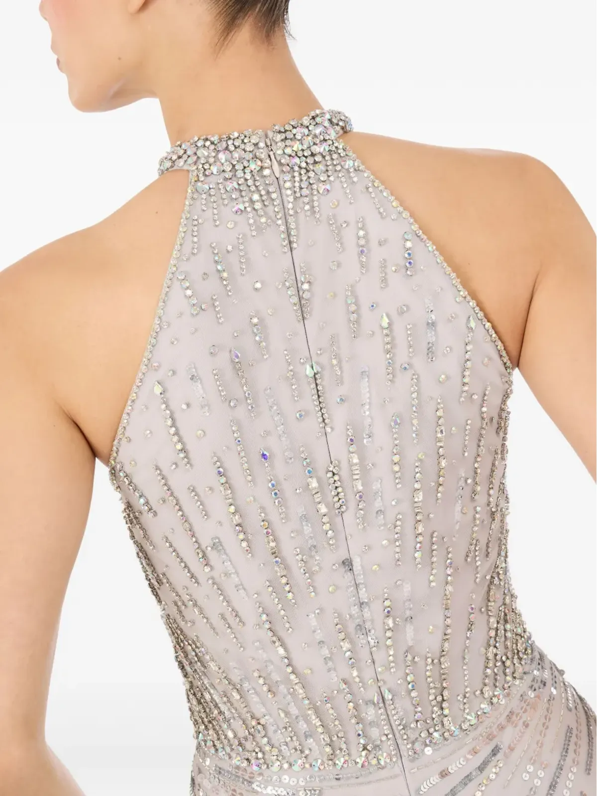 Jenny Packham カーメン マキシドレス - グレー - 画像4