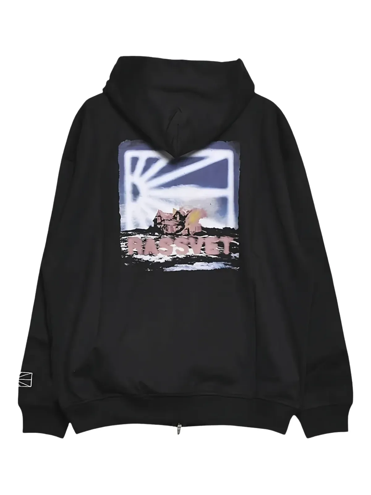 RASSVET ジップフロント グラフィックプリント フーディー - 画像2