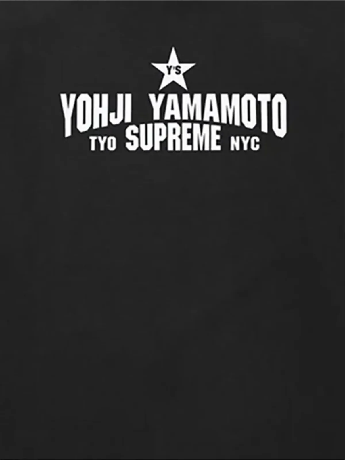 Supreme ヨウジヤマモト×シュプリーム スター ロゴプリント Tシャツ ブラック - 画像2