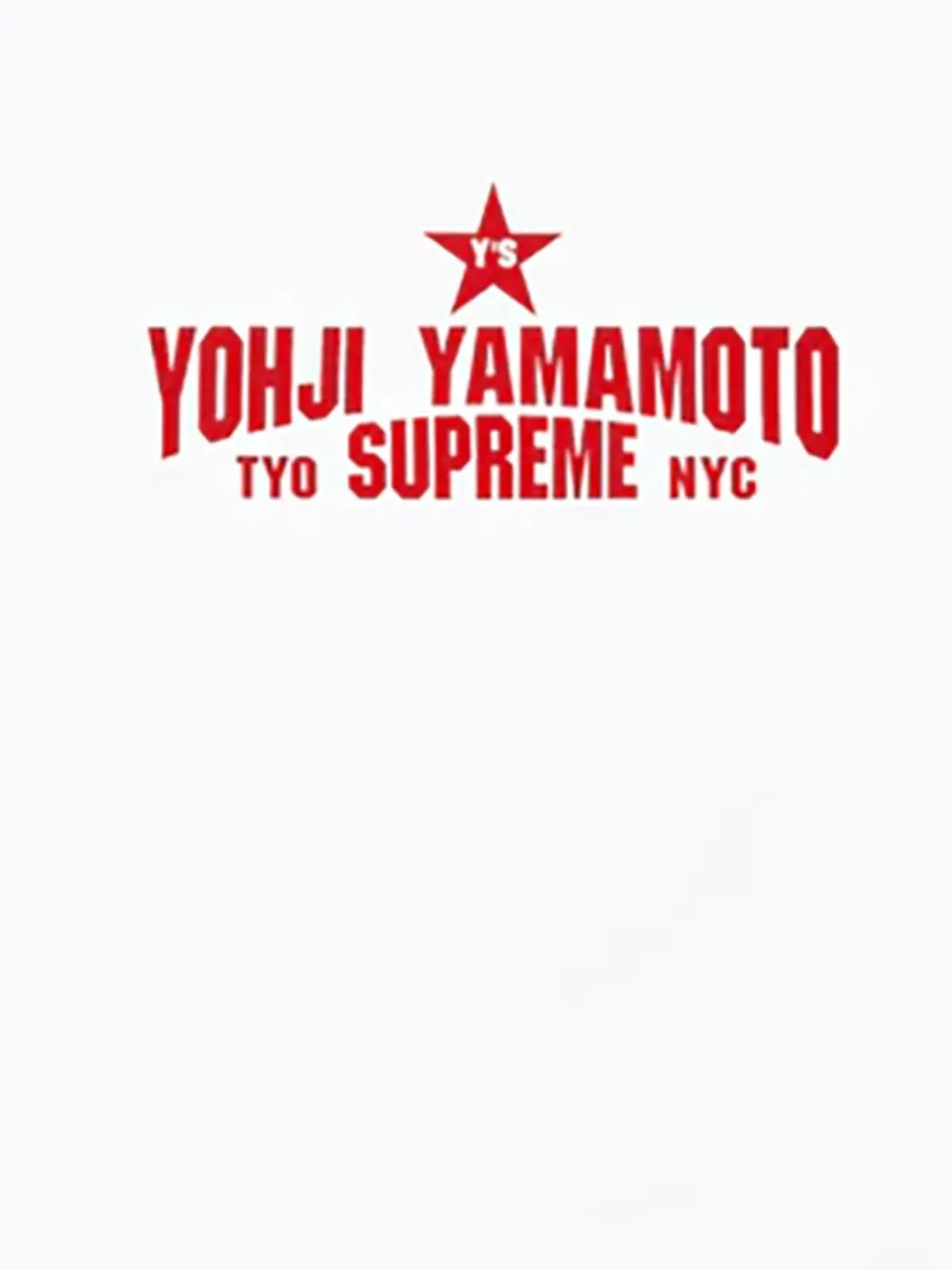 Supreme x Yohji Yamamoto ショートスリーブTシャツ - ホワイト - 画像2
