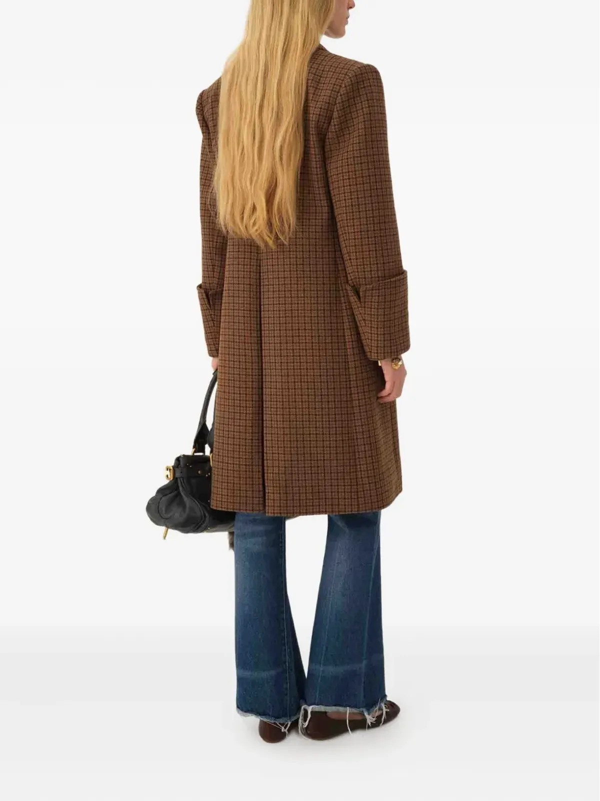 Chloé ウール ハウンドトースト柄 シングルブレスト コート - 画像3