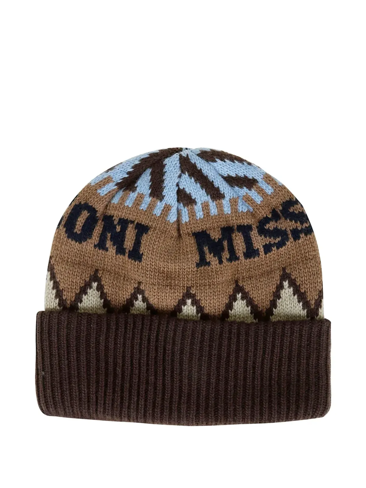 Missoni インターシャ編みニット帽 - Brown - 画像1