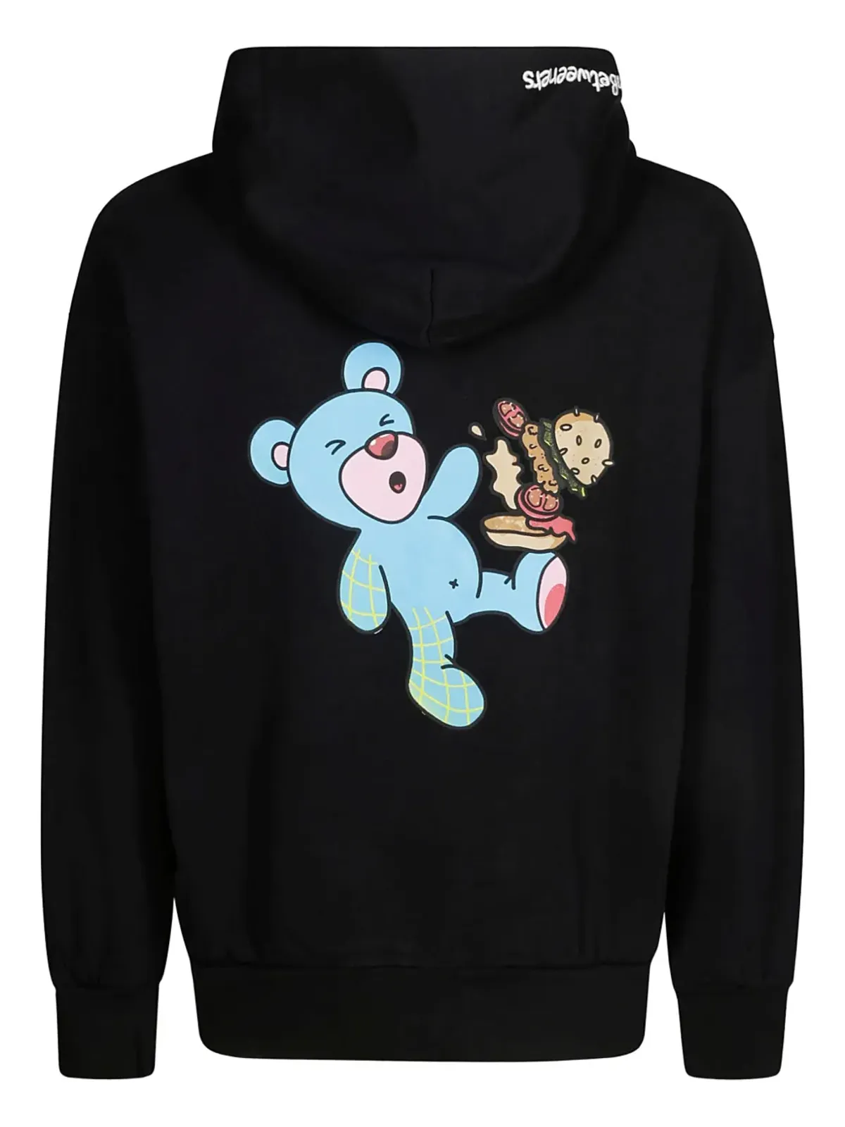 INBETWEENERS bear-print pocket hoodie - Black - 画像2