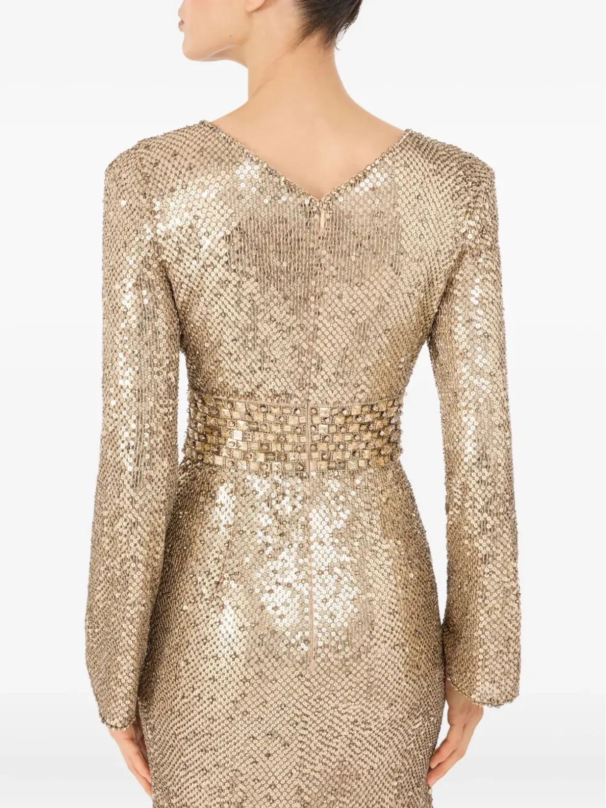 Jenny Packham ジュン スパンコール装飾マキシドレス - 画像4