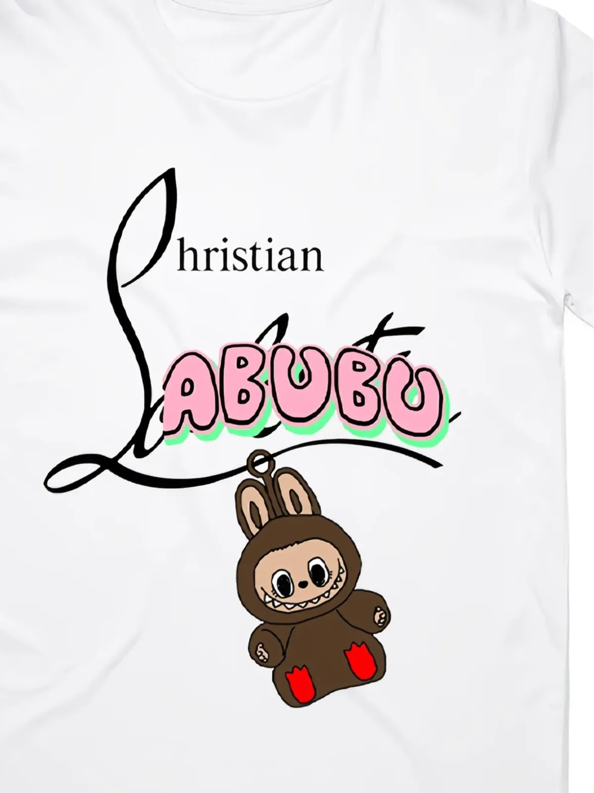 Black Score グラフィックプリントコットンTシャツ - 画像2