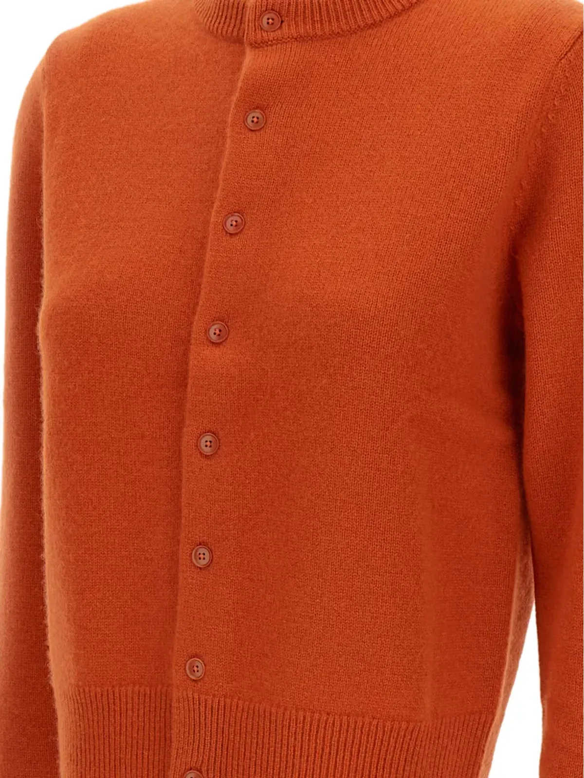 Extreme Cashmere クルーネックリブ編みカーディガン - 画像3