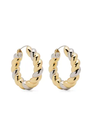 Eddie Borgo ツートーン ロープ フープ ピアス - サムネイル1