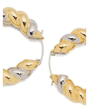 Eddie Borgo ツートーン ロープ フープ ピアス - サムネイル3