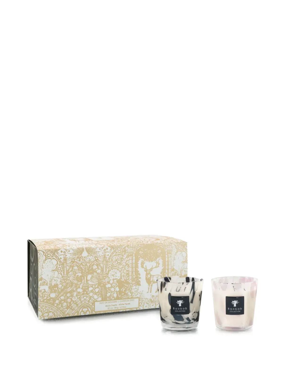 Baobab Collection Pearls Duo キャンドル（2本セット）- パープル - 画像1