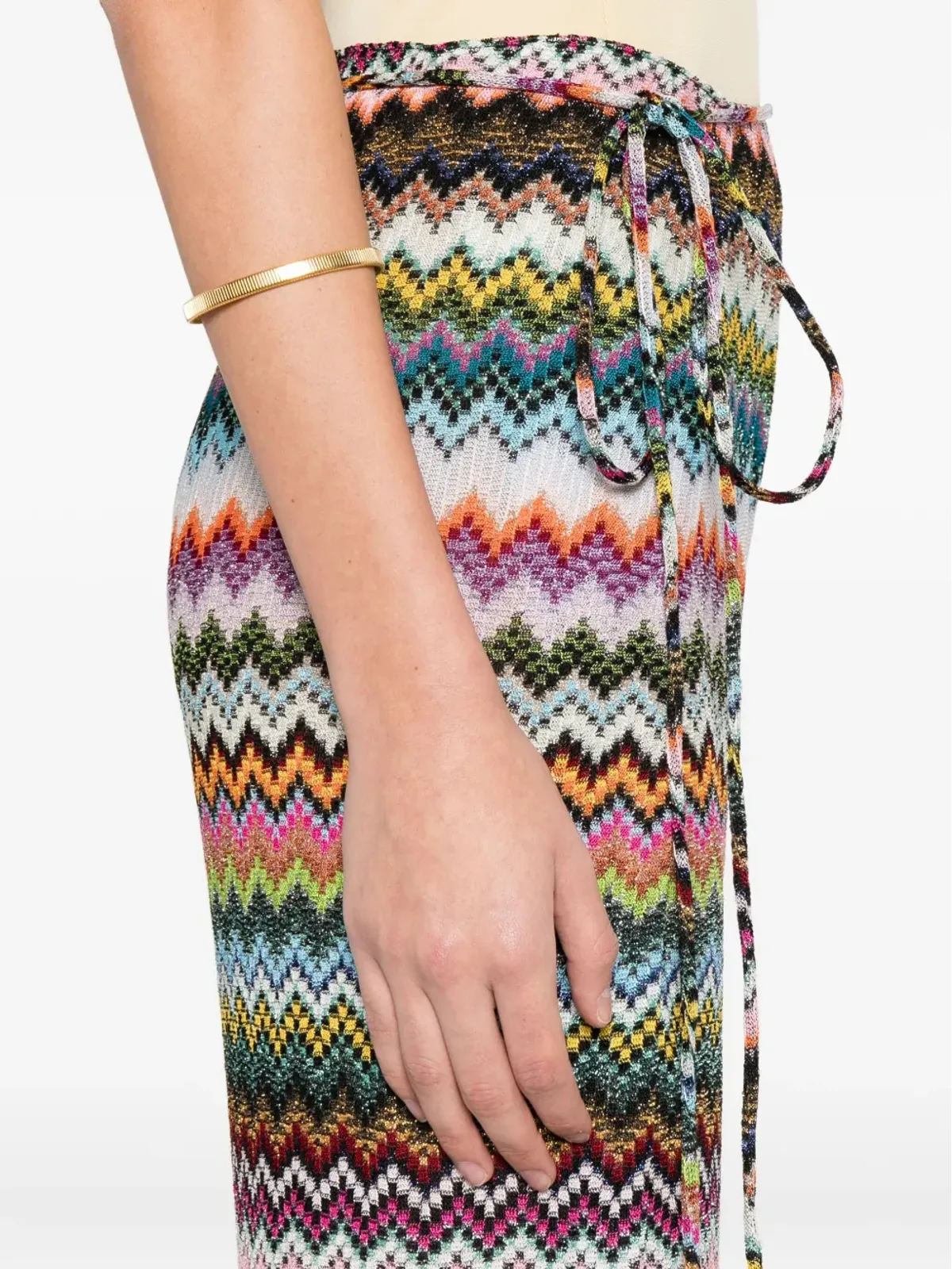 Missoni ウエストストラップ・チェボン柄スカート - 画像5